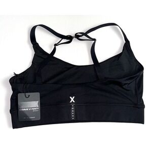 Savage x Fenty Rihanna Women's Size Medium Black Sports Bra Gym Top Workout